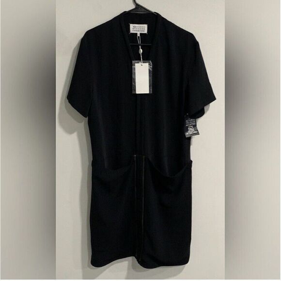 Maison Martin Margiela‎ Black Knee Lenght Dress Size 44 EU  ( 12 Us) - Picture 1 of 10